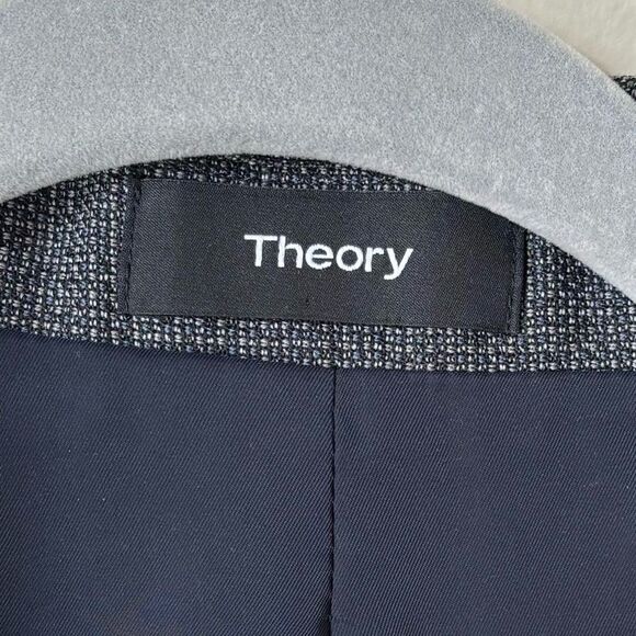 Theory Gabe Bp Portmore Wool Gray Blazer Jacket Slim Fit Size 0 - Picture 6 of 7